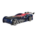 Lit grand turismo lit TOMBO 90 x 200 cm - MDF, bleu