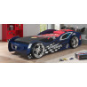Lit grand turismo lit TOMBO 90 x 200 cm - MDF, bleu
