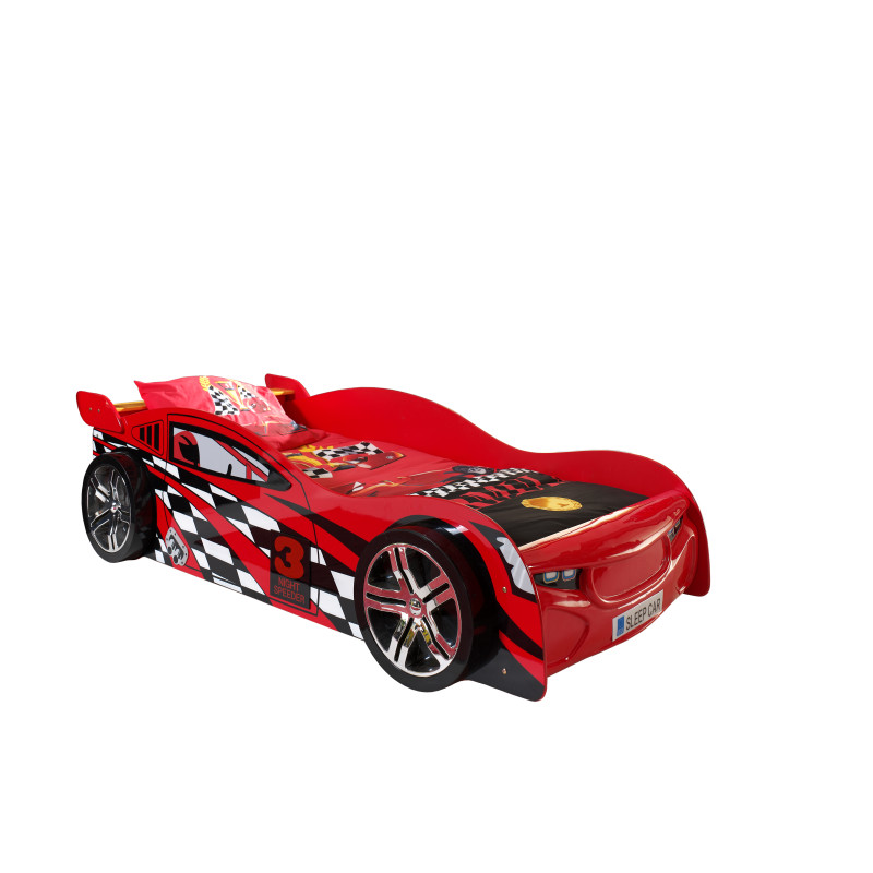 Lit night speeder lit TOMBO 90 x 200 cm - MDF, rouge
