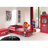 Lit junior junior fire truck lit TOMBO 70 x 140 cm - MDF, rouge