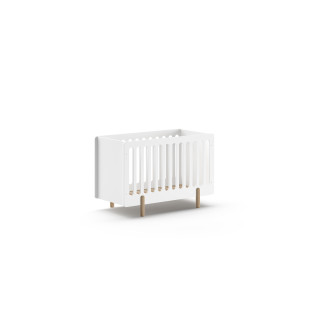Lit bébé FANETTE 60 x 120 cm - Pin massif, blanc