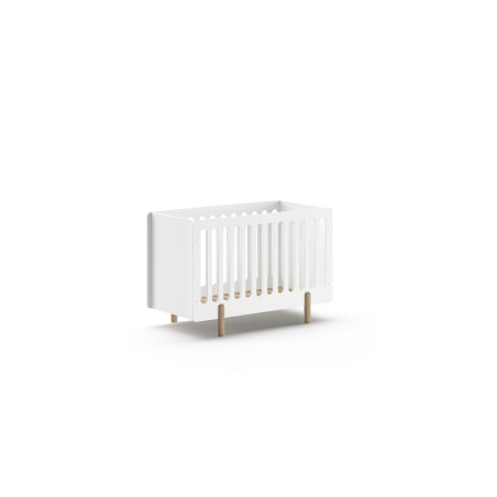 Lit bébé FANETTE 60 x 120 cm - Pin massif, blanc