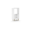 Armoire 3 tiroirs FANETTE - Pin massif, blanc