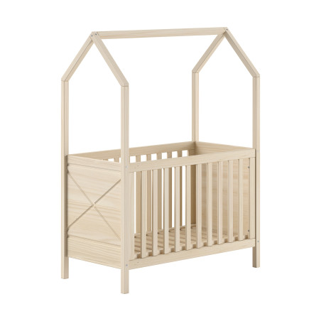 Lit bébé PIERROT 60 x 120 cm - Pin massif, nature