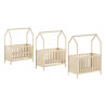 Lit bébé PIERROT 60 x 120 cm - Pin massif, nature