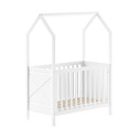 Lit bébé PIERROT 60 x 120 cm - Pin massif, blanc