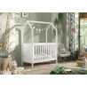 Lit bébé PIERROT 60 x 120 cm - Pin massif, blanc