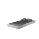 Lit gigogne PIERROT 90 x 190 cm - Pin scandinave, blanc