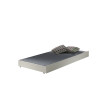 Lit gigogne PIERROT 90 x 190 cm - Pin scandinave, blanc