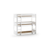 Lit superposé triple PIERROT 90 x 200 cm - Pin scandinave, blanc