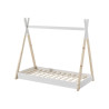 Ensemble lit junior et matelas Junior Soft WINONA 70 x 140 cm - Pin massif, blanc/nature