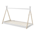 Lit WINONA 90 x 200 cm - Pin massif, nature/blanc