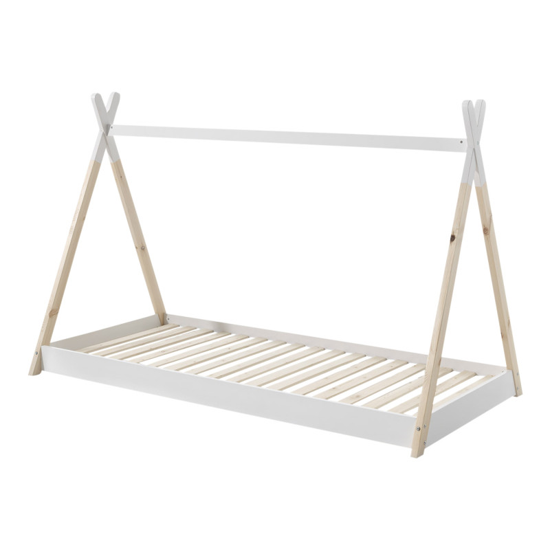 Lit WINONA 90 x 200 cm - Pin massif, nature/blanc