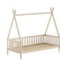 Lit avec grille WINONA 90 x 200 cm - Pin massif, nature