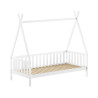 Lit avec grille WINONA 90 x 200 cm - Pin massif, blanc