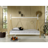 Lit sans grille WINONA 90 x 200 cm - Pin massif, nature/blanc