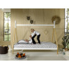 Lit sans grille WINONA 90 x 200 cm - Pin massif, nature/blanc