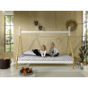 Lit sans grille WINONA 90 x 200 cm - Pin massif, nature/blanc