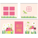 Textiles spring housse pour lit compact camille/pierrot COLOMBINE - 100% Coton, rose