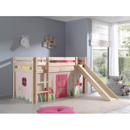 Textiles spring housse pour lit compact camille/pierrot COLOMBINE - 100% Coton, rose