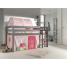 Textiles spring tunnel pour lit compact camille/pierrot COLOMBINE - 100% Polyester, rose