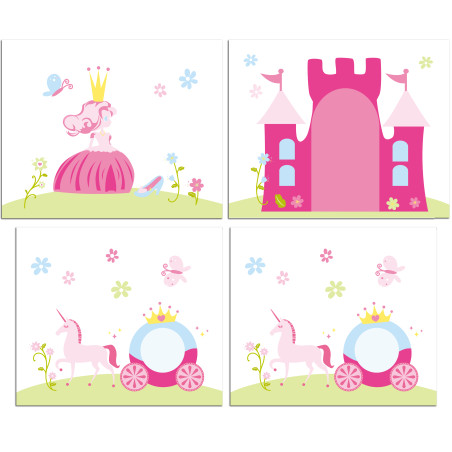 Textiles princess housse pour lit compact camille/pierrot COLOMBINE - 100% Coton, rose