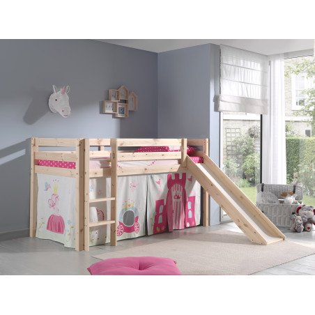 Textiles princess housse pour lit compact camille/pierrot COLOMBINE - 100% Coton, rose