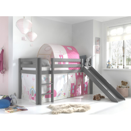 Textiles princess tunnel pour lit compact camille/pierrot COLOMBINE - 100% Polyester, rose