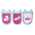 Textiles princess 3 sachets pour lit compact camille/pierrot COLOMBINE - 100% Coton, rose