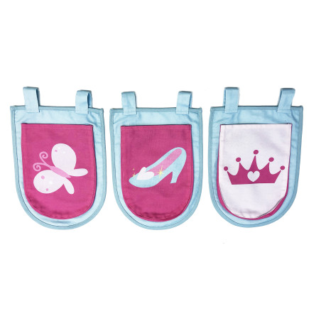 Textiles princess 3 sachets pour lit compact camille/pierrot COLOMBINE - 100% Coton, rose
