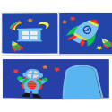 Textiles astro housse pour lit compact camille/pierrot COLOMBINE - 100% Coton, bleu