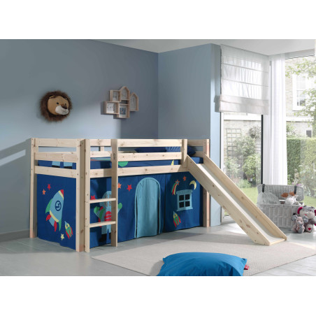 Textiles astro housse pour lit compact camille/pierrot COLOMBINE - 100% Coton, bleu