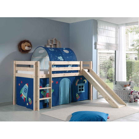 Textiles astro tunnel pour lit compact camille/pierrot COLOMBINE - 100% Polyester, bleu