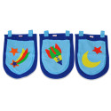 Textiles astro 3 sachets pour lit compact camille/pierrot COLOMBINE - 100% Coton, bleu