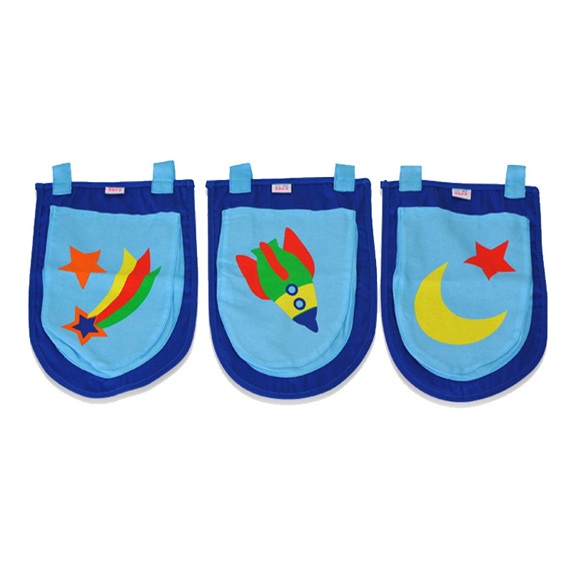 Textiles astro 3 sachets pour lit compact camille/pierrot COLOMBINE - 100% Coton, bleu