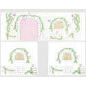 Textiles birdy housse pour lit compact camille/pierrot COLOMBINE - 100% Polyester, rose/blanc