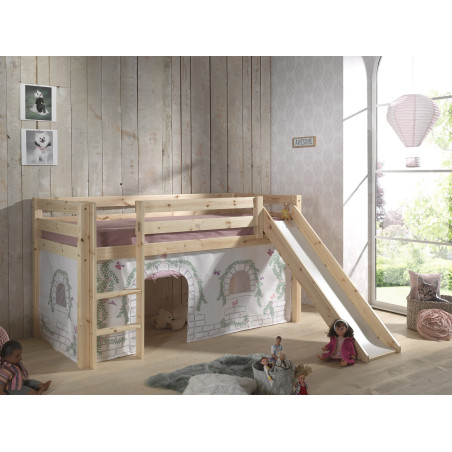 Textiles birdy housse pour lit compact camille/pierrot COLOMBINE - 100% Polyester, rose/blanc