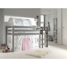 Textiles birdy tunnel pour lit compact camille/pierrot COLOMBINE - 100% Coton, rose/blanc