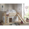 Textiles birdy tunnel pour lit compact camille/pierrot COLOMBINE - 100% Coton, rose/blanc