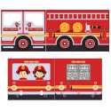 Textiles fire truck housse pour lit compact camille/pierrot COLOMBINE - 100% Coton, rouge