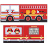 Textiles fire truck housse pour lit compact camille/pierrot COLOMBINE - 100% Coton, rouge