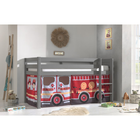 Textiles fire truck housse pour lit compact camille/pierrot COLOMBINE - 100% Coton, rouge
