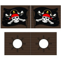 Textiles caribian pirates housse pour lit compact camille/pierrot COLOMBINE - 100% Polyester, brun