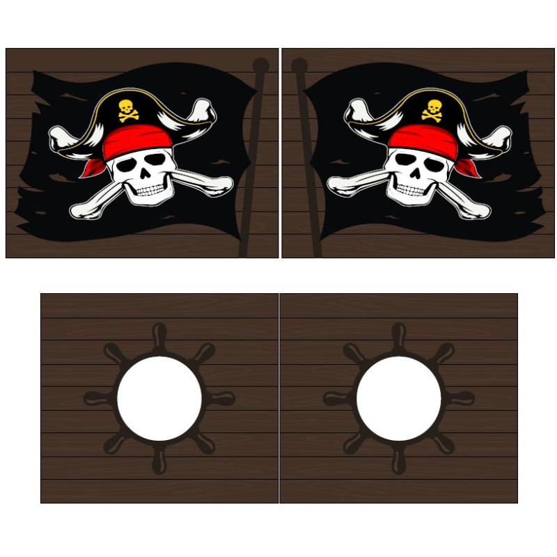 Textiles caribian pirates housse pour lit compact camille/pierrot COLOMBINE - 100% Polyester, brun