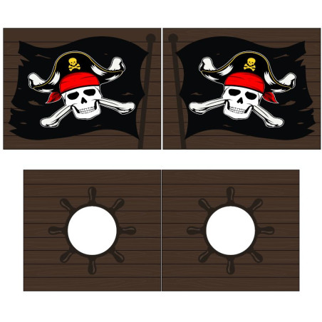Textiles caribian pirates housse pour lit compact camille/pierrot COLOMBINE - 100% Polyester, brun