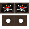 Textiles caribian pirates housse pour lit compact camille/pierrot COLOMBINE - 100% Polyester, brun