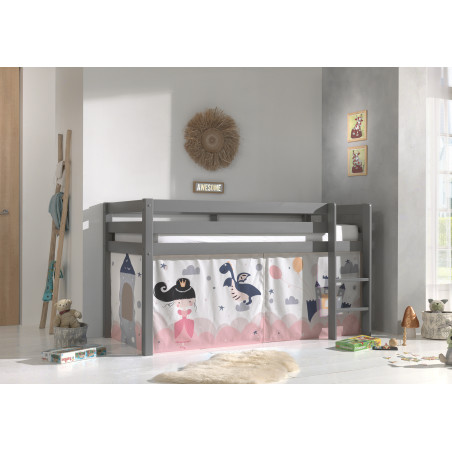 Textiles princess sophie housse pour lit compact camille/pierrot COLOMBINE - 100% Coton, rose/blanc