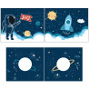 Textiles space shuttle housse pour lit compact camille/pierrot COLOMBINE - 100% Polyester, bleu