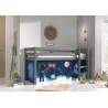 Textiles space shuttle housse pour lit compact camille/pierrot COLOMBINE - 100% Polyester, bleu