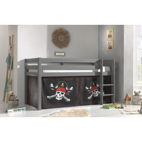 Textiles pirates housse pour lit compact camille/pierrot EDWIGE - 100% Polyester, noir